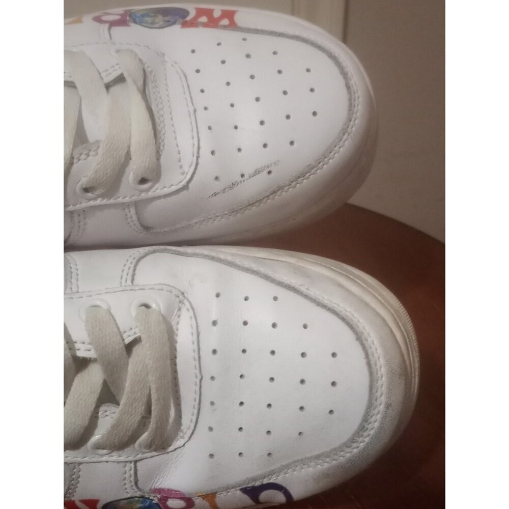 Drip Creationz White Sneakers Youth Size 6.5Y Women's 8 Lace Up Low Top Shoes - Picture 9 of 16